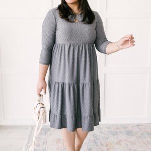 Swiss Dots Dress In Gray